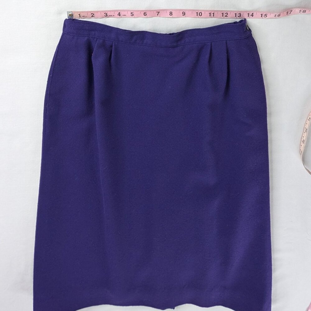 VTG Pendleton Purple Wool Houndstooth Blazer Plai… - image 8